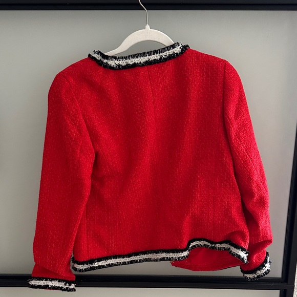 Talbots Women’s Red Jacket with Black Trim - Picture 2 of 3